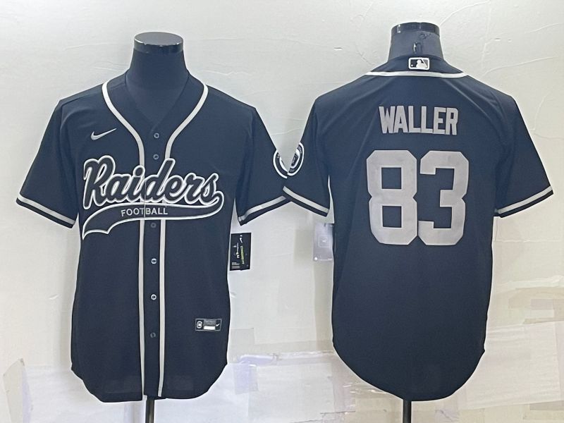 Men Oakland Raiders #83 Waller Black 2022 Nike Co branded NFL Jersey